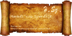 Hankóczy Szeráf névjegykártya